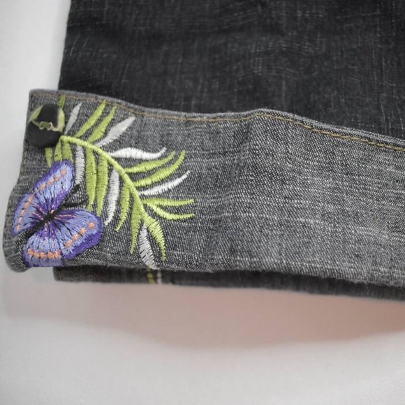 Coca Cola Womans Jeans with Butterfly Embroide 32 - Picture 4 of 6